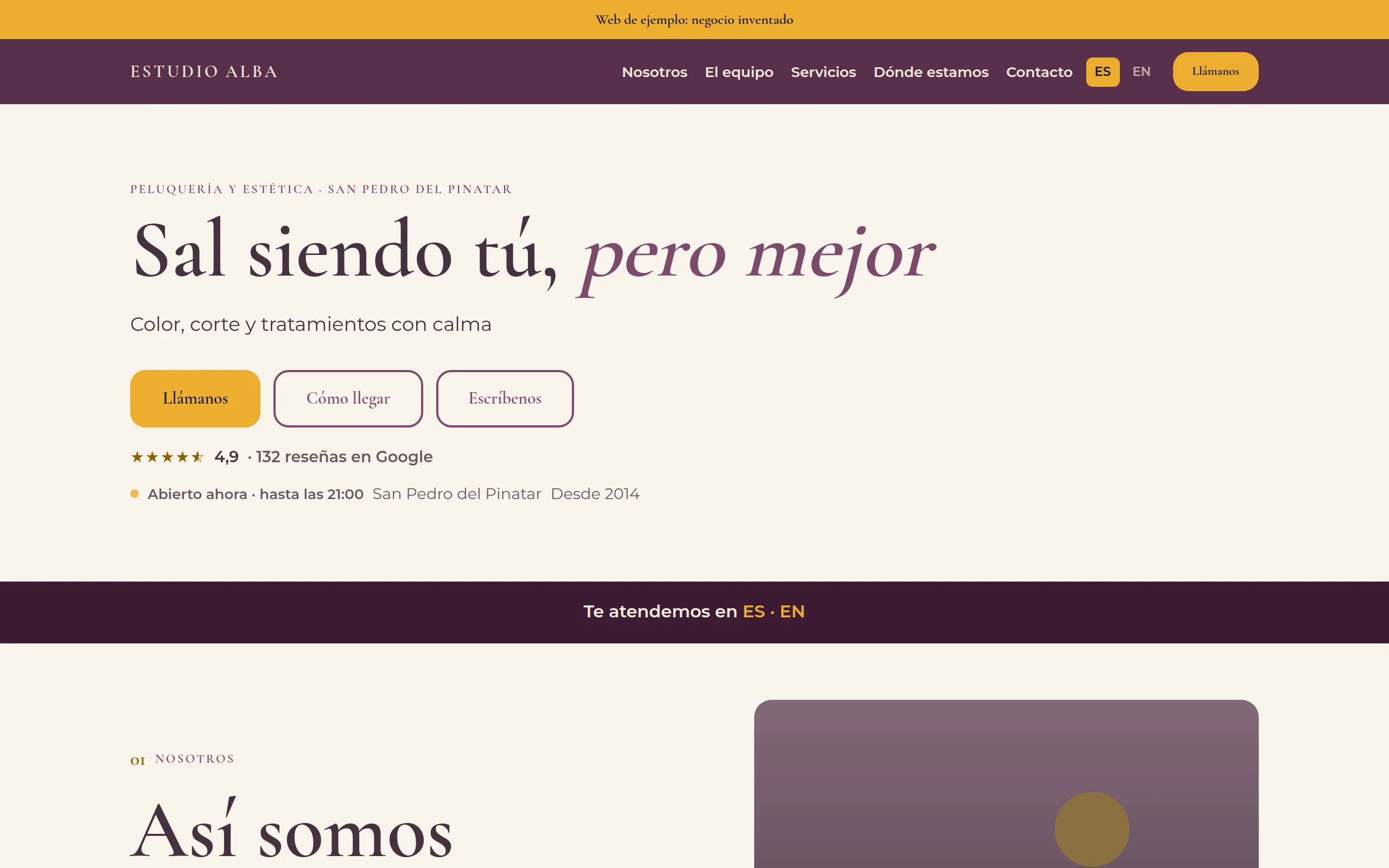 Estudio Alba: Peluquería · San Pedro del Pinatar